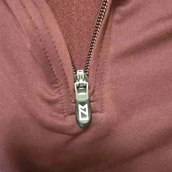 Cutter & Buck Men's XXL 1/2 Zip Pullover CB DryTec Burgundy Geo Long Sleeve NWT - Picture 4 of 10